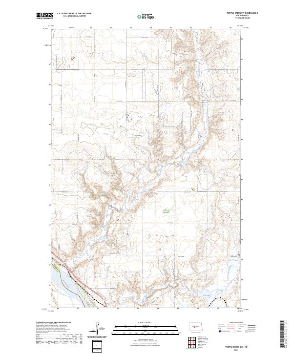 Turtle Creek SW, ND — USGS 7.5-minute topo (2024)