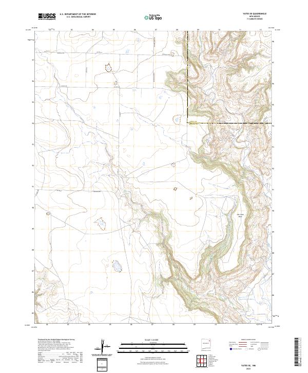 Yates SE, NM — USGS 7.5-minute topo (2023)
