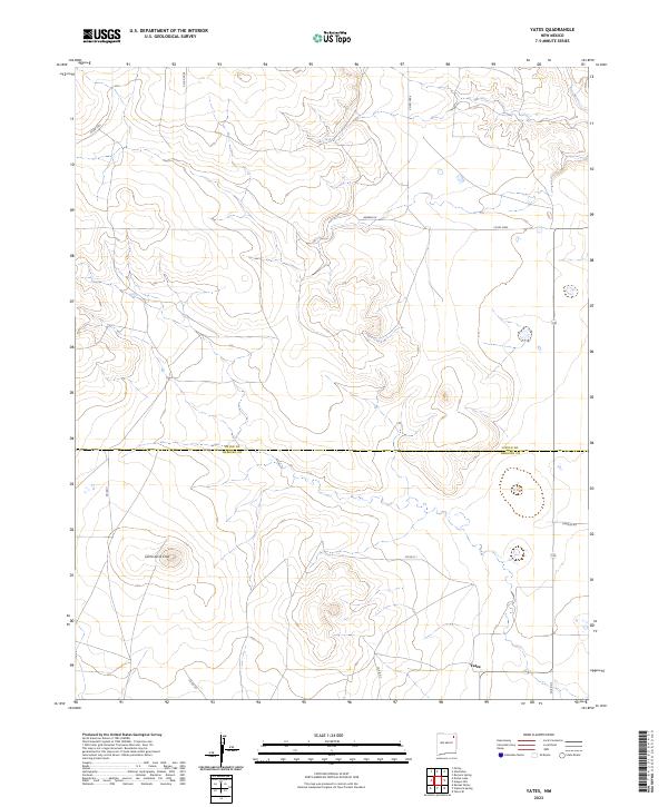 Yates, NM — USGS 7.5-minute topo (2023)