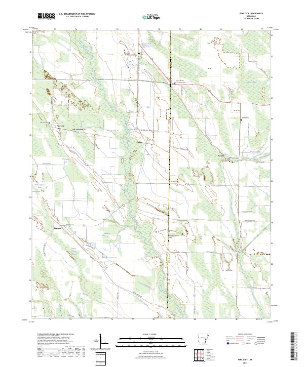 Pine City, AR — USGS 7.5-minute topo (2024)