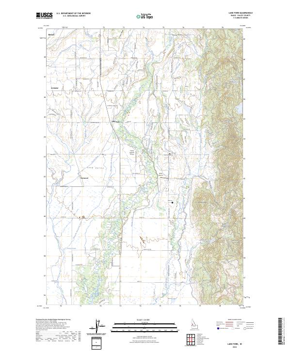 Lake Fork, ID — USGS 7.5-minute topo (2024)