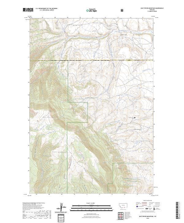 East Pryor Mountain, MT — USGS 7.5-minute topo (2024)