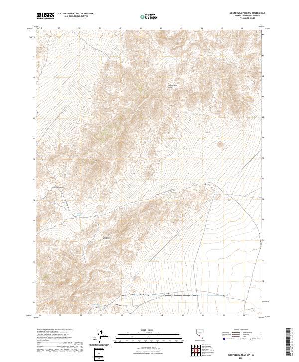 Montezuma Peak SW, NV — USGS 7.5-minute topo (2021)