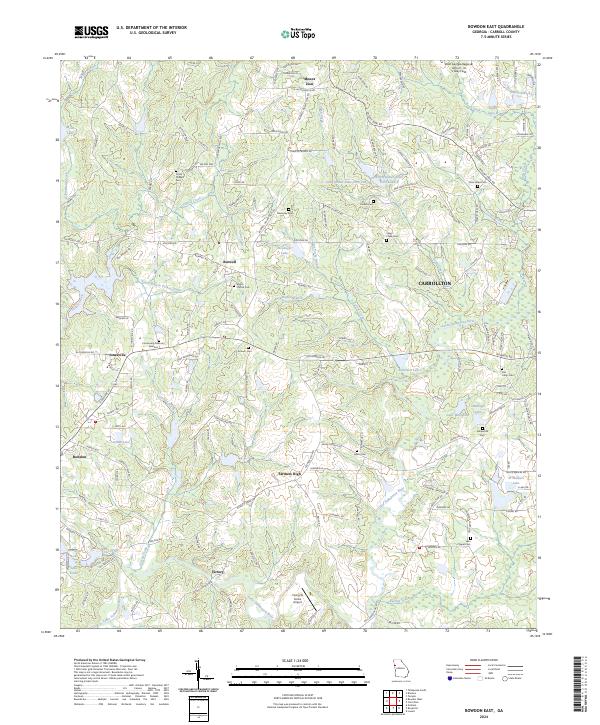 Bowdon East, GA — USGS 7.5-minute topo (2024)