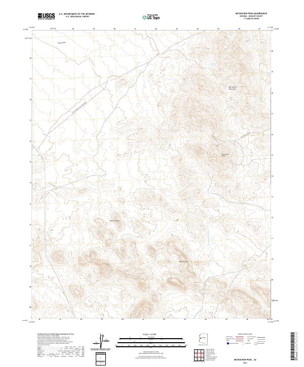 McCracken Peak, AZ — USGS 7.5-minute topo (2021)