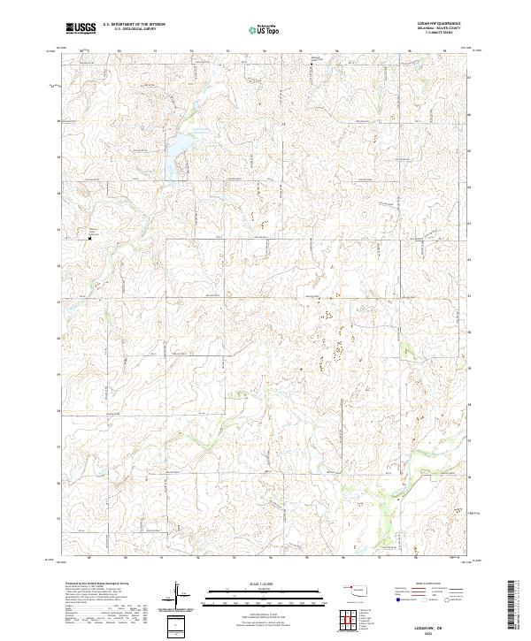 Logan NW, OK — USGS 7.5-minute topo (2022)