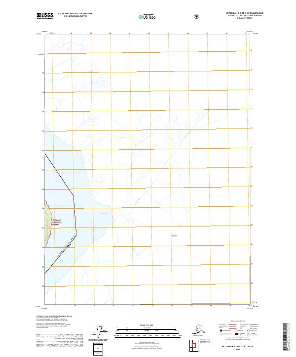Ketchikan B-1 OE E SW, AK-BC — USGS 7.5-minute topo (2021)