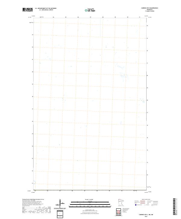 Caribou OE N, MN-MB — USGS 7.5-minute topo (2022)