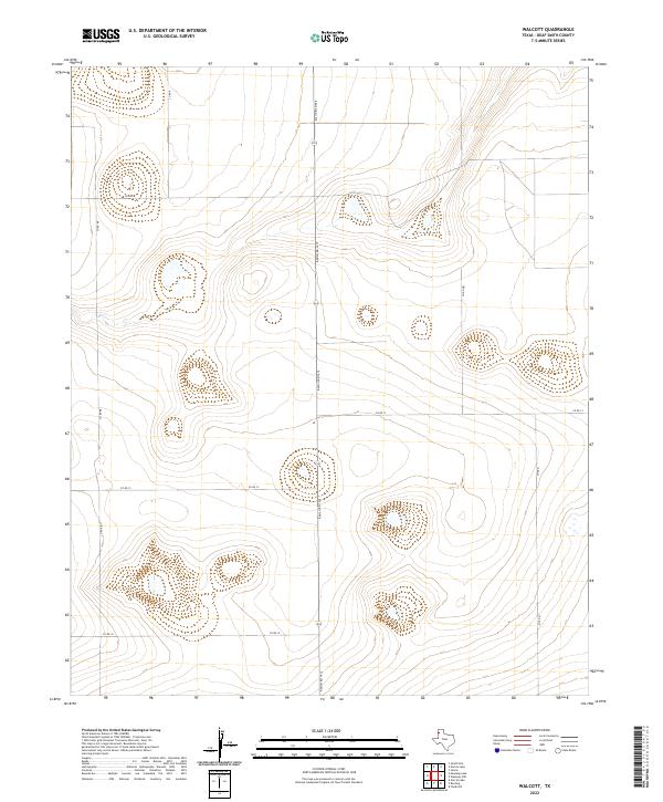 Walcott, TX — USGS 7.5-minute topo (2022)