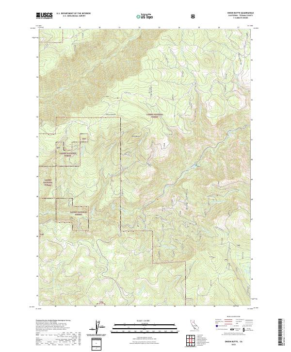 Onion Butte, CA — USGS 7.5-minute topo (2022)