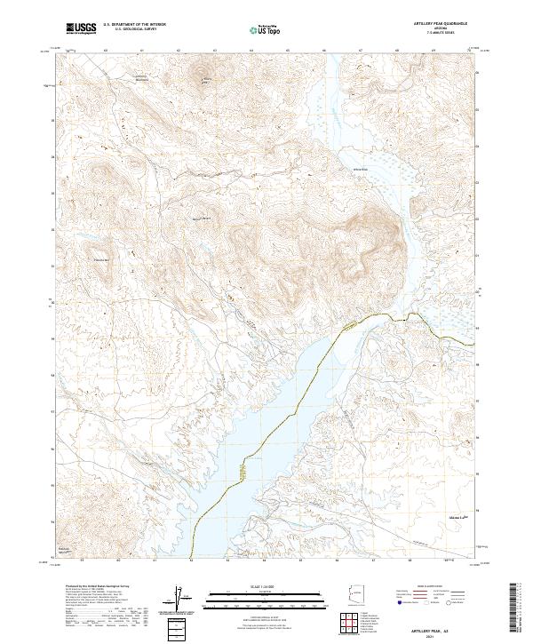 Artillery Peak, AZ — USGS 7.5-minute topo (2021)