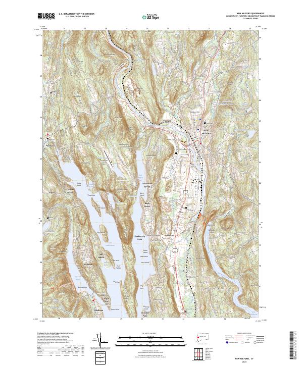 New Milford, CT — USGS 7.5-minute topo (2024)