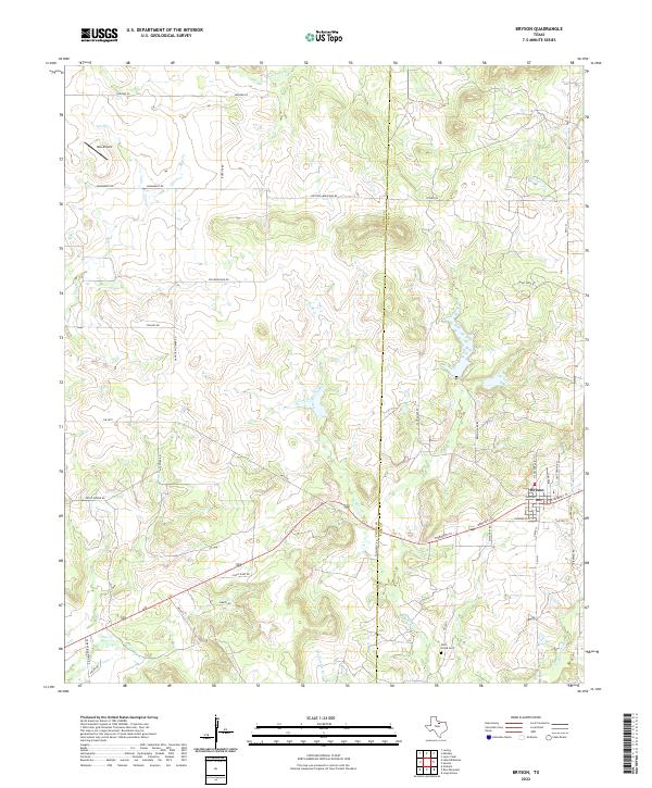 Bryson, TX — USGS 7.5-minute topo (2022)