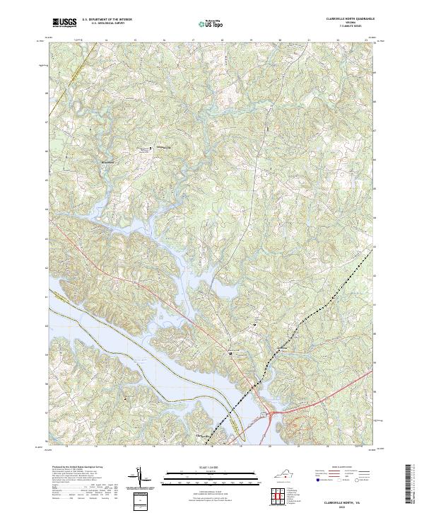 Clarksville North, VA — USGS 7.5-minute topo (2022)