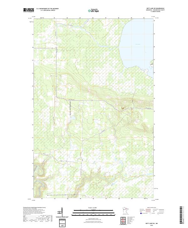 Nett Lake SW, MN — USGS 7.5-minute topo (2022)