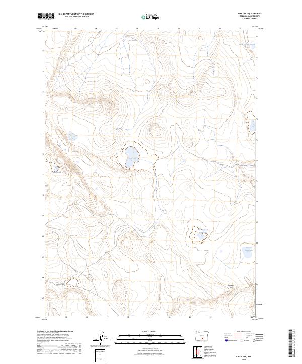 Fire Lake, OR — USGS 7.5-minute topo (2023)