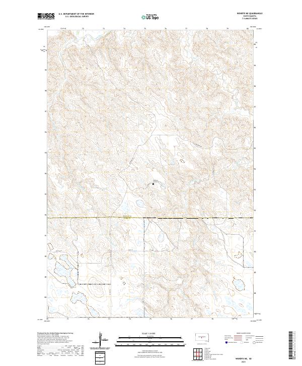 Wendte NE, SD — USGS 7.5-minute topo (2021)