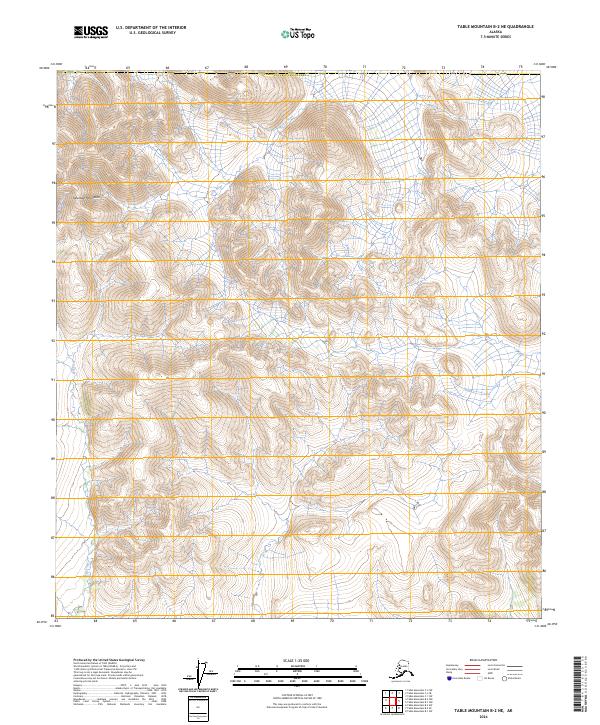 Table Mountain B-2 NE, AK — USGS 7.5-minute topo (2024)