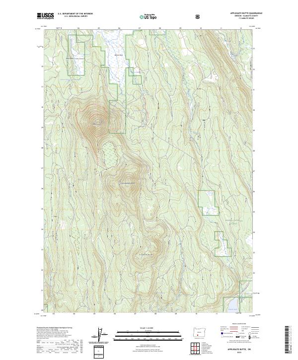 Applegate Butte, OR — USGS 7.5-minute topo (2023)
