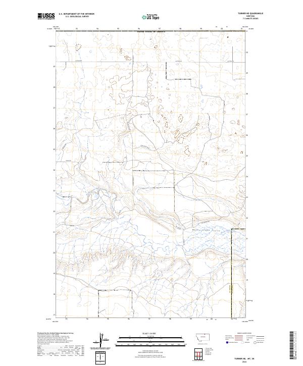 Turner NE, MT-SK — USGS 7.5-minute topo (2024)