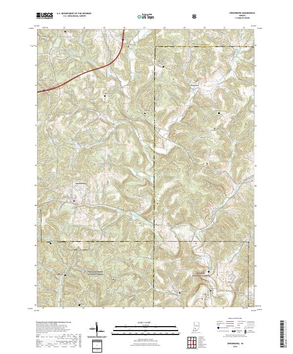 Owensburg, IN — USGS 7.5-minute topo (2022)