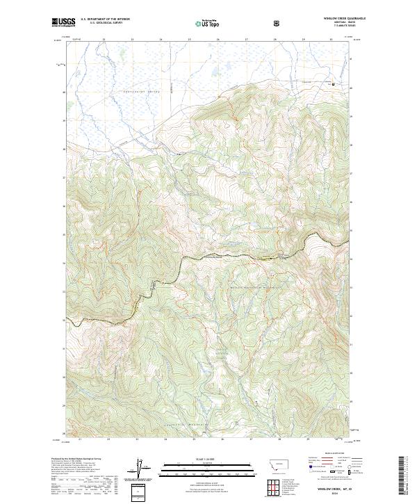 Winslow Creek, MT-ID — USGS 7.5-minute topo (2024)