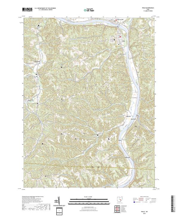 Philo, OH — USGS 7.5-minute topo (2023)