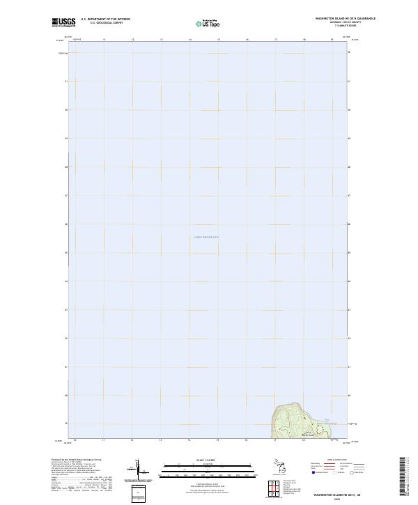 Washington Island NE OE N, MI — USGS 7.5-minute topo (2023)