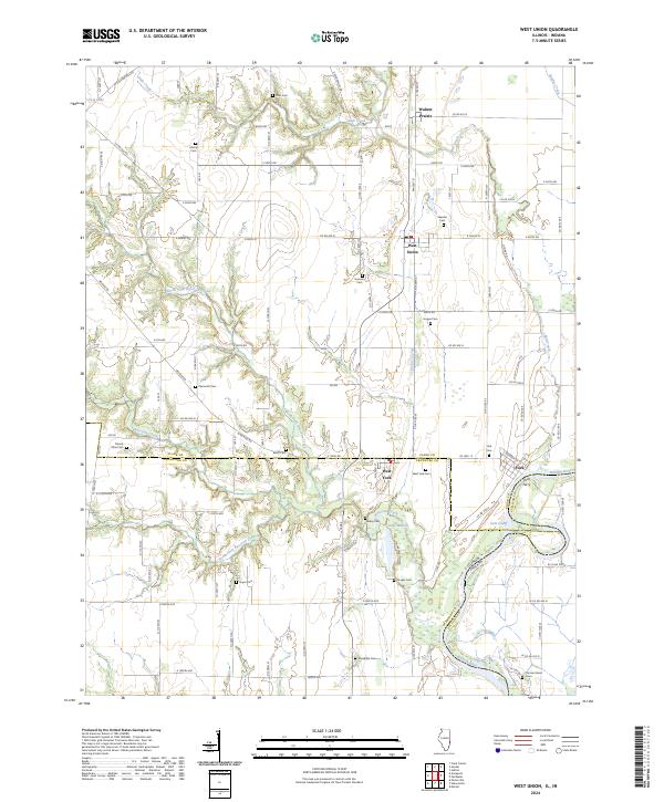 West Union, IL-IN — USGS 7.5-minute topo (2024)