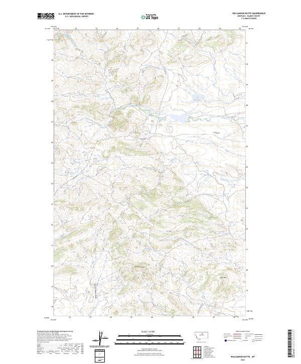 Williamson Butte, MT — USGS 7.5-minute topo (2024)