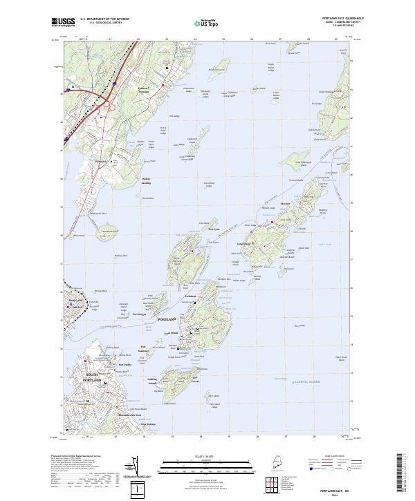Portland East, ME — USGS 7.5-minute topo (2024)