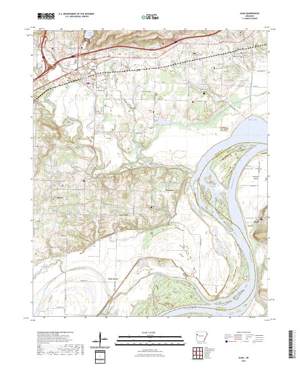 Alma, AR — USGS 7.5-minute topo (2024)
