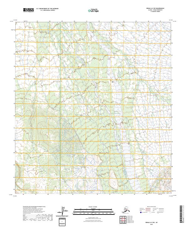 Denali A-5 SW, AK — USGS 7.5-minute topo (2023)