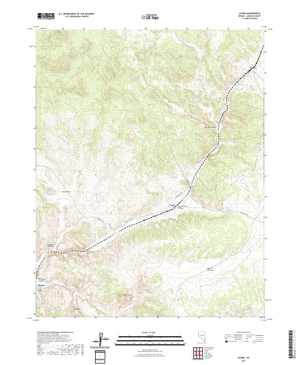 Acoma, NV — USGS 7.5-minute topo (2021)