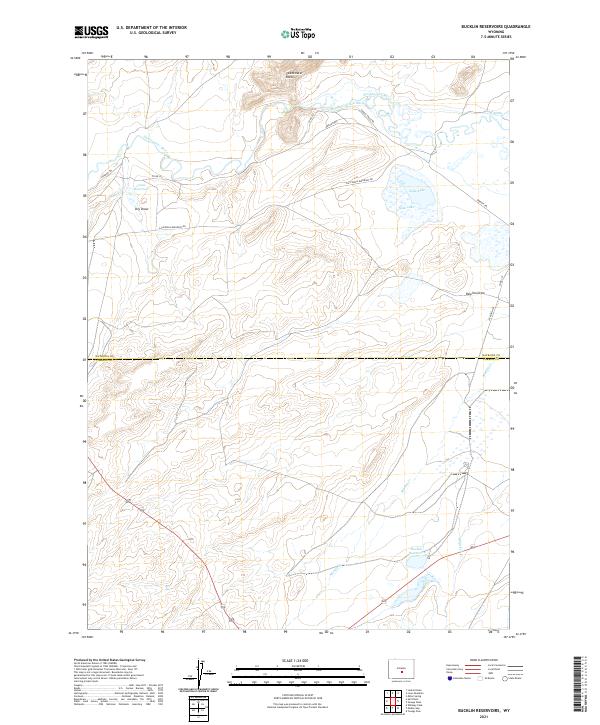 Bucklin Reservoirs, WY — USGS 7.5-minute topo (2021)