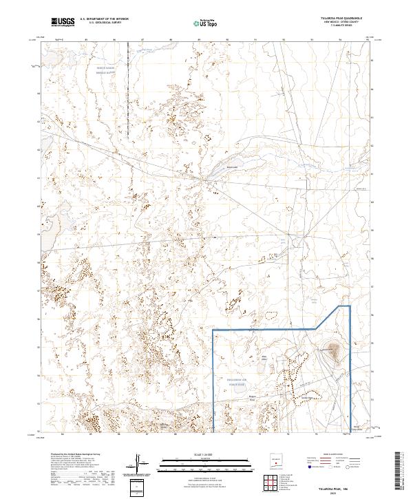Tularosa Peak, NM — USGS 7.5-minute topo (2023)
