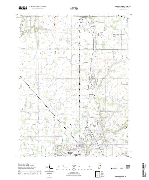 Anderson North, IN — USGS 7.5-minute topo (2022)