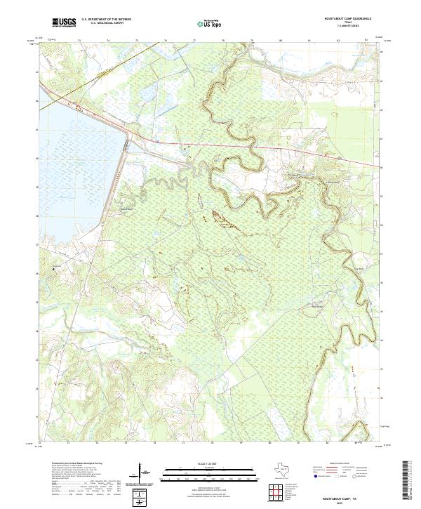 Roustabout Camp, TX — USGS 7.5-minute topo (2022)