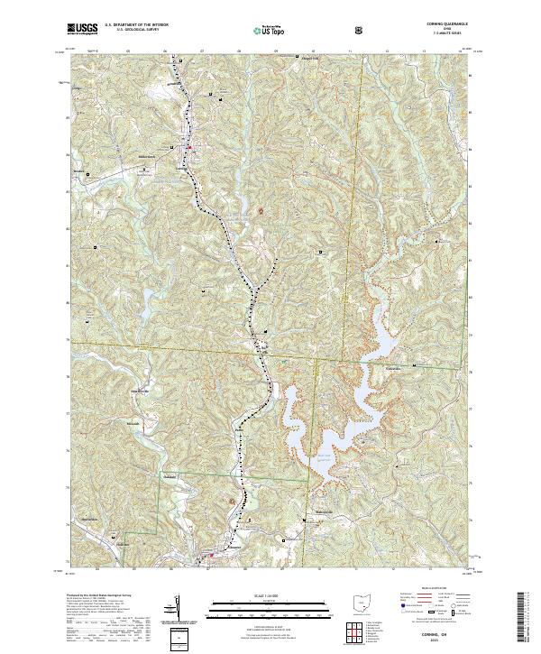 Corning, OH — USGS 7.5-minute topo (2023)