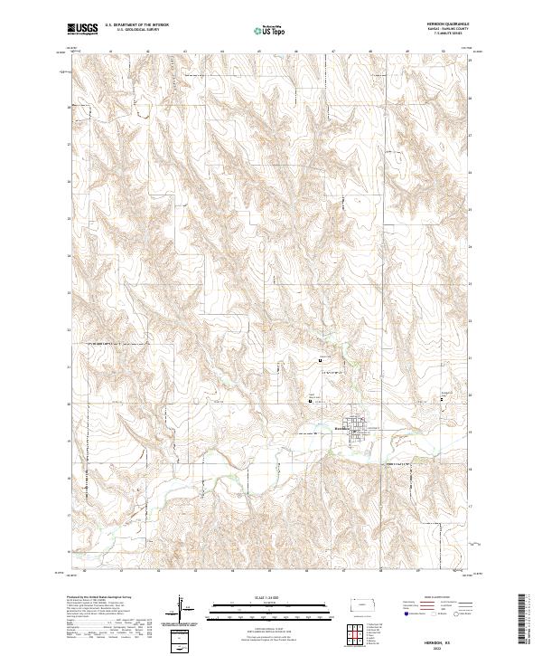 Herndon, KS — USGS 7.5-minute topo (2022)