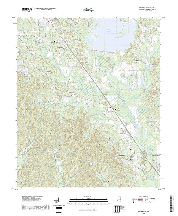 Collinsville, MS — USGS 7.5-minute topo (2024)