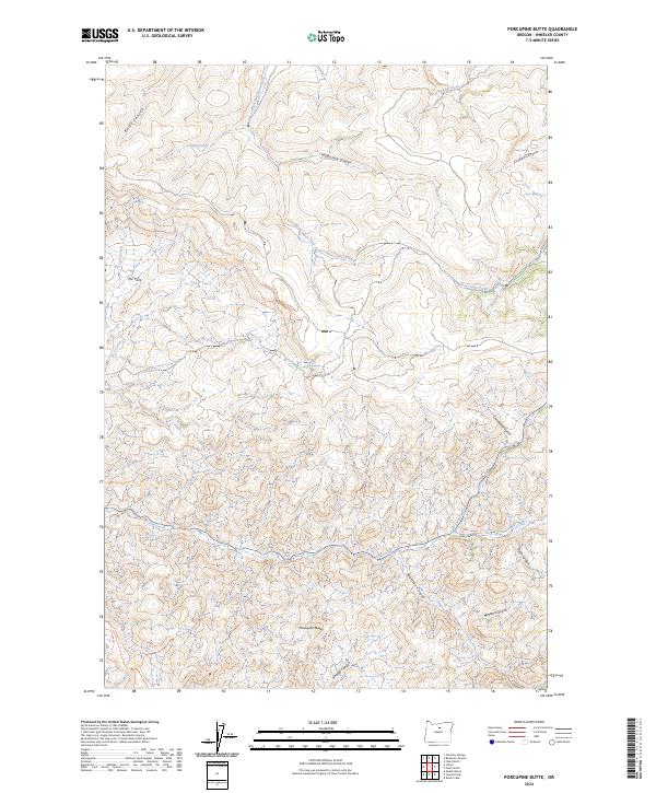 Porcupine Butte, OR — USGS 7.5-minute topo (2024)
