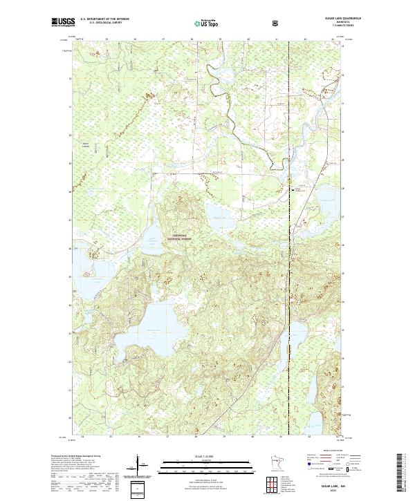 Sugar Lake, MN — USGS 7.5-minute topo (2022)
