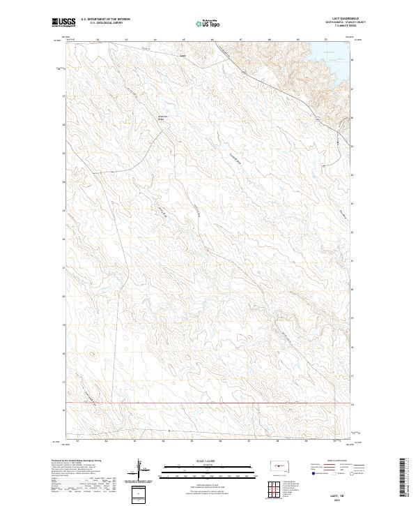 Lacy, SD — USGS 7.5-minute topo (2021)