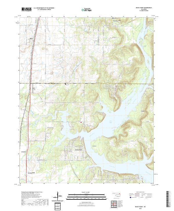 Rocky Point, OK — USGS 7.5-minute topo (2022)