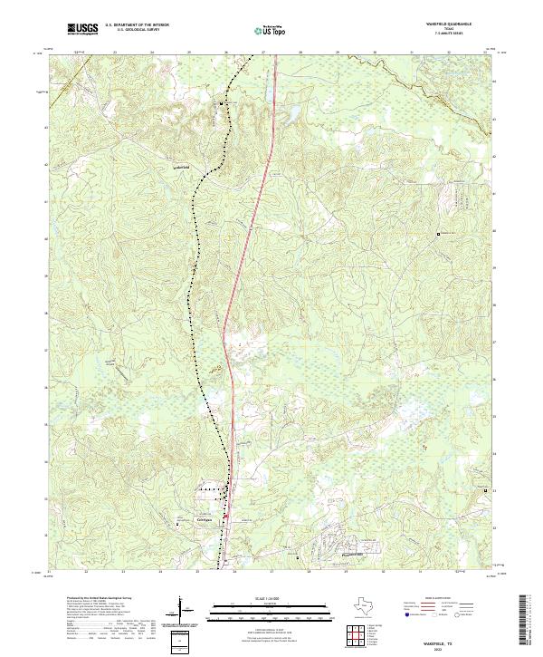 Wakefield, TX — USGS 7.5-minute topo (2022)