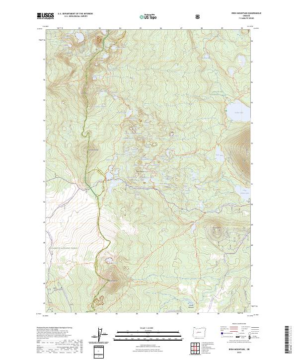 Irish Mountain, OR — USGS 7.5-minute topo (2023)