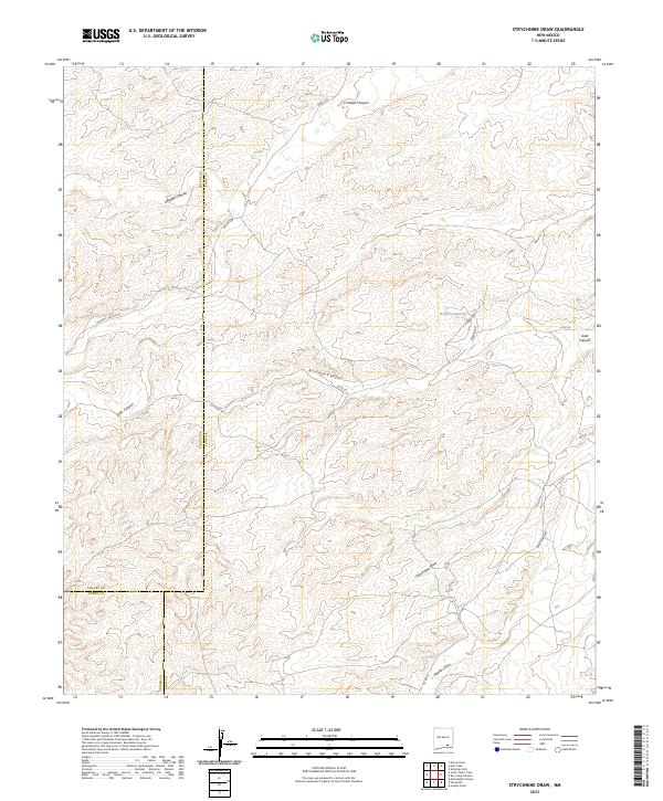 Strychnine Draw, NM — USGS 7.5-minute topo (2023)