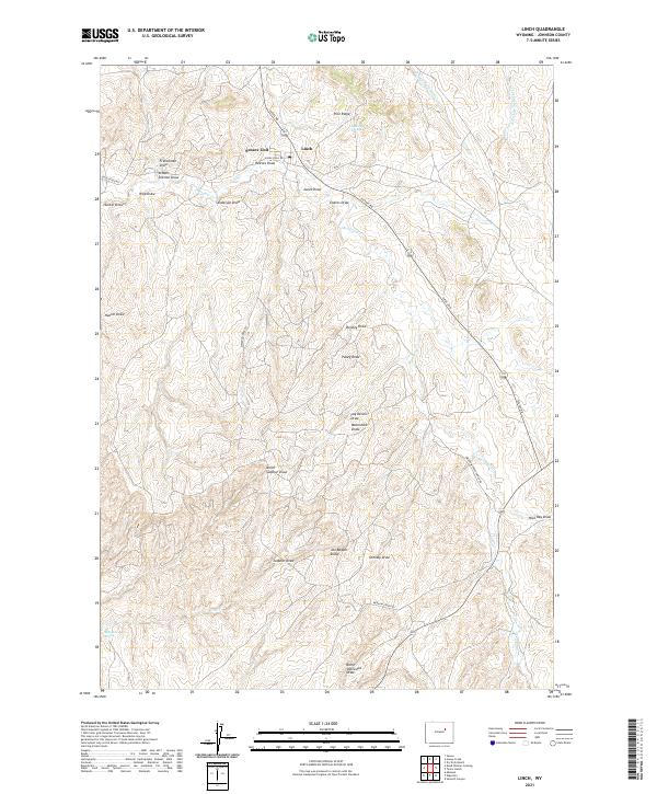 Linch, WY — USGS 7.5-minute topo (2021)