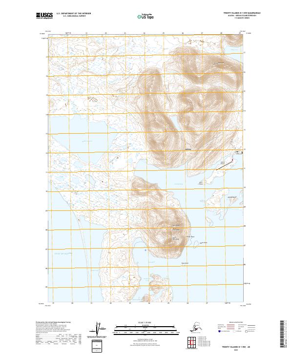 Trinity Islands D-1 NW, AK — USGS 7.5-minute topo (2021)